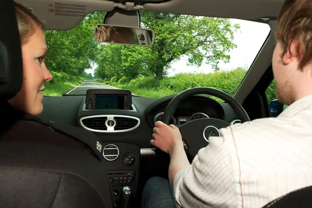 Qualified driver on skid pan