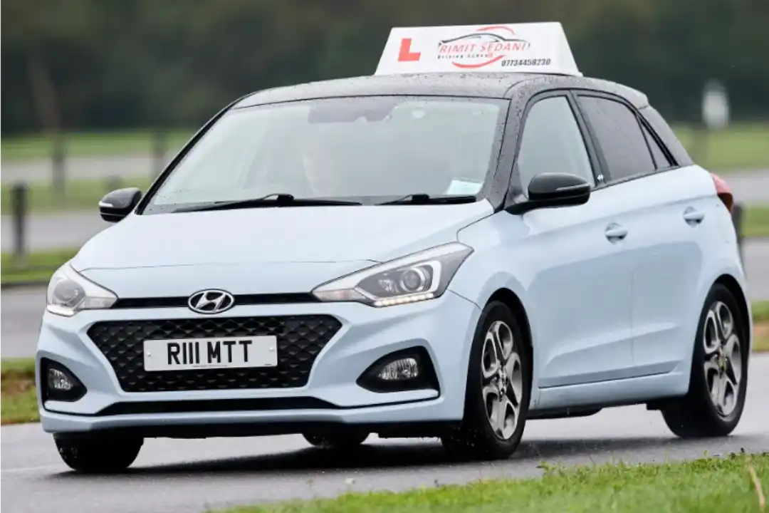 Learner driver in car