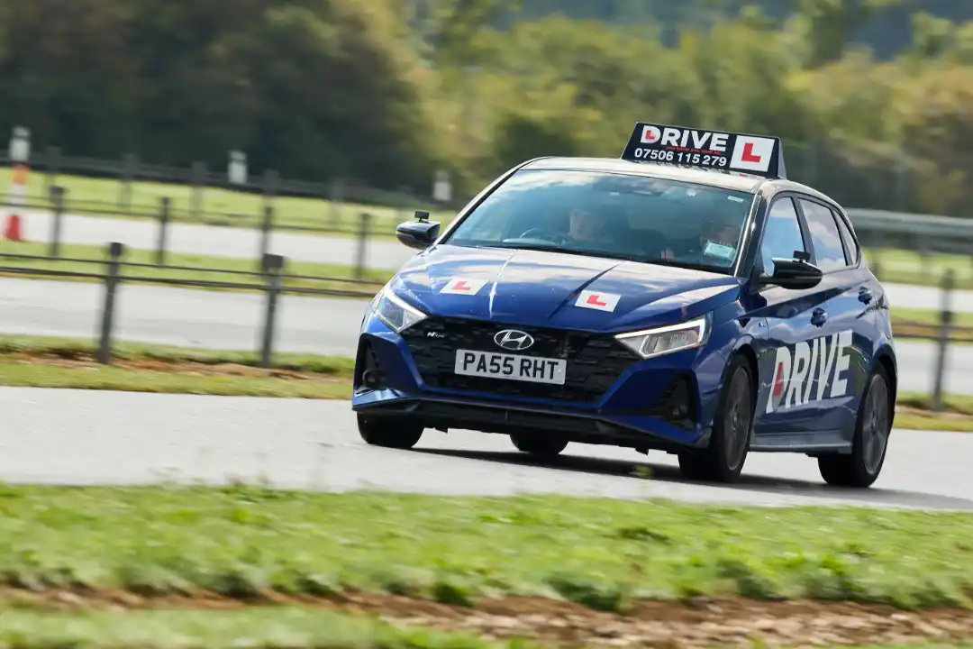 Learner driver in car